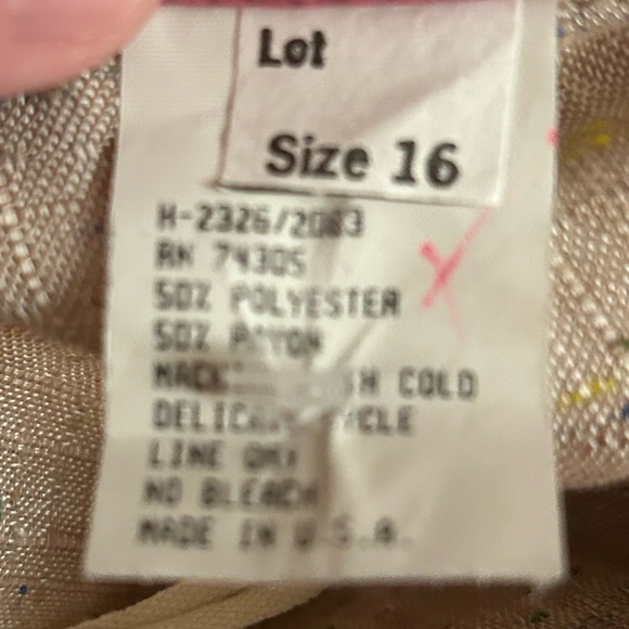 TINA BARRIE NWT VTG 80s Cute Belted dress. Size 16 - Picture 10 of 10